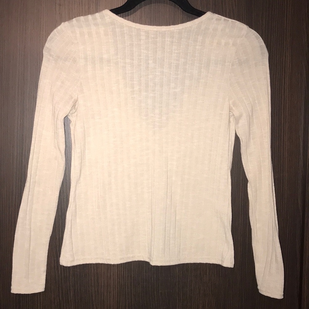 Cream Scoop Neck Top